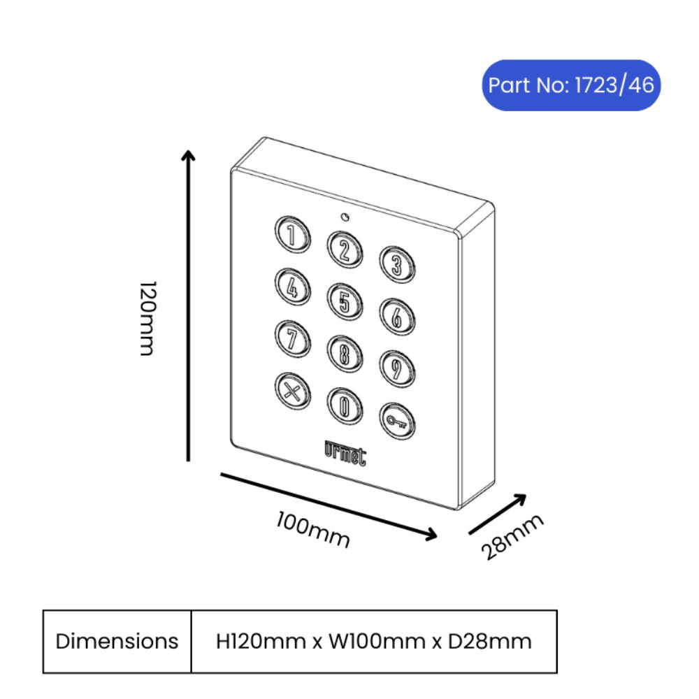 Urmet 1723/46 Mikra Numeric Keypad