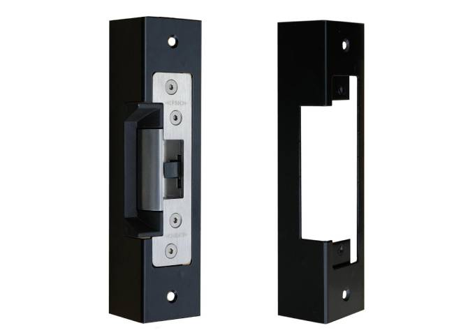 Mainline, MS-GESB-PW FES10 Elec. Strike Bracket Powdercoated Satin Blk