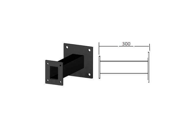 SEW300, 300m Long Square Wall Mount Black Powder Coated Finish