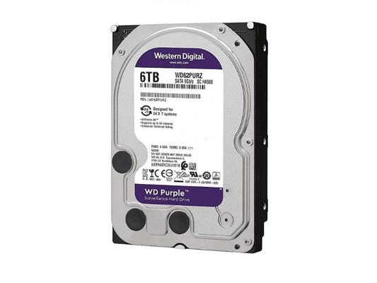 Dahua, WD60PURX, Western Digital HDD 3.5 6TB SATA Surveillance PURZ