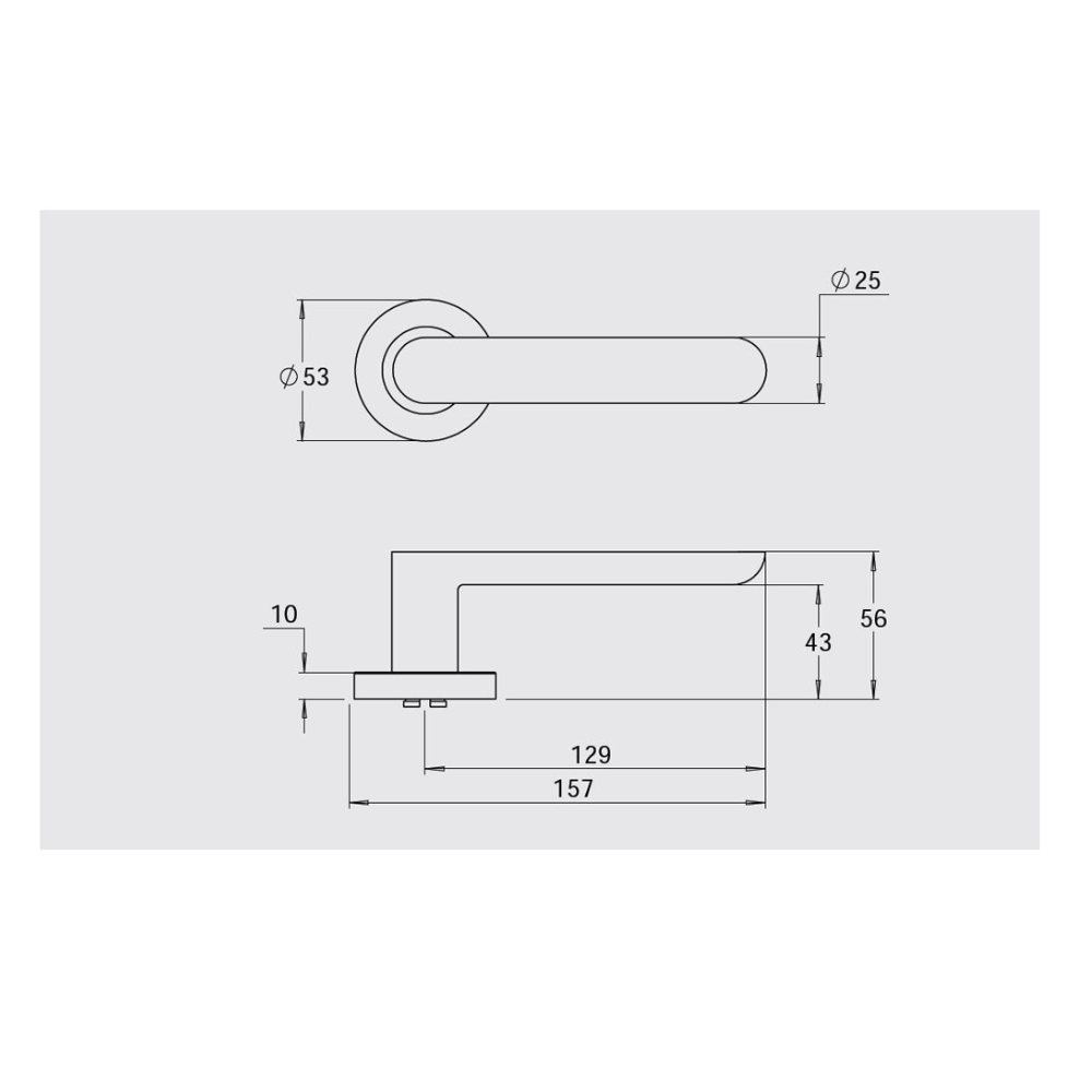 DK830017BLK Dormakaba Furniture Vision Round Rose Pair with 17 Lever Black