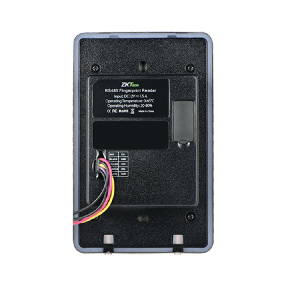 ZKTeco FR1500-WP Flush Mounted RS485 Fingerprint Reader, Single Gang, IP65 Water Proof. Standard ID Card, Optional Mifare, HID, iclass Card