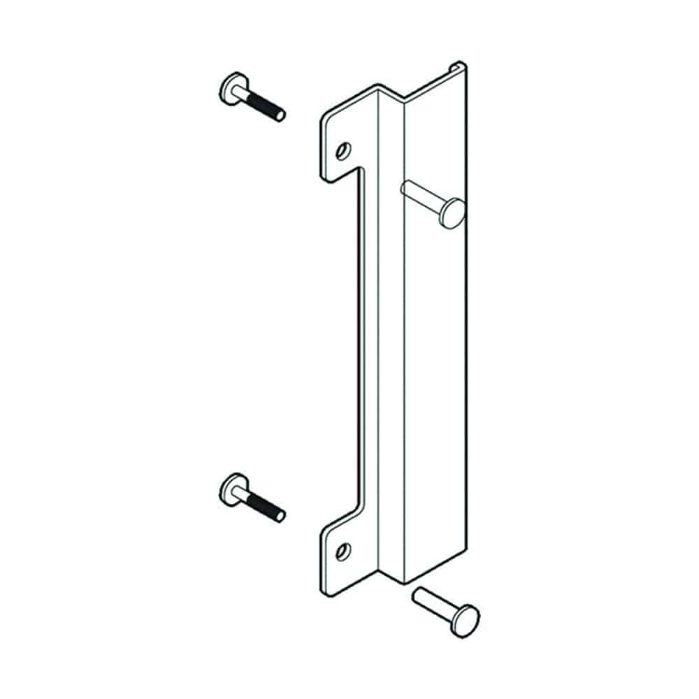 LSC 09351187, BDS Blocker Plate with Kink for Electric Strike 270x80x3mm in SSS -BP7860ELEC