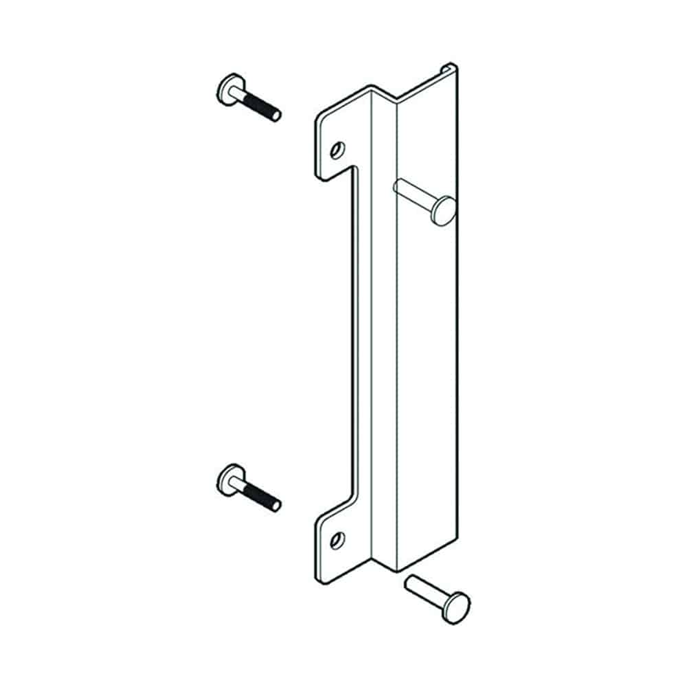 LSC 09351189, BDS Blocker Plate with Kink For Electric Strikes Mild Steel - BP6860ELEC