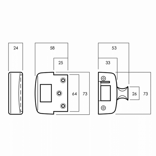 ASSA ABLOY 001-1K1SP, Double Cylinder Deadlatch