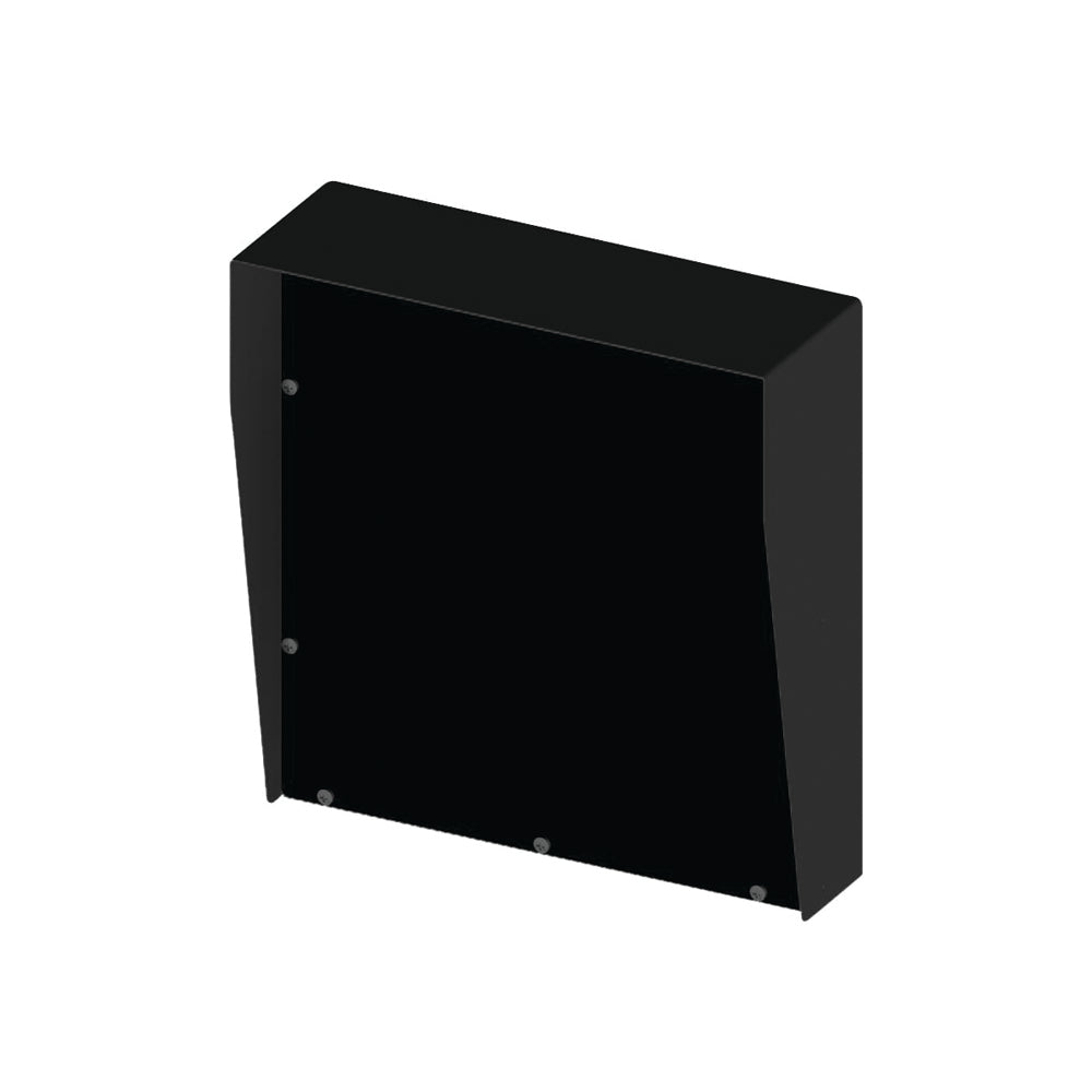 Security Design SERH3634, 360X400 Mounting Plate with Rain Hood Black Powdercoat Finish