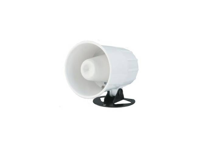 Horn Speaker White Plastic