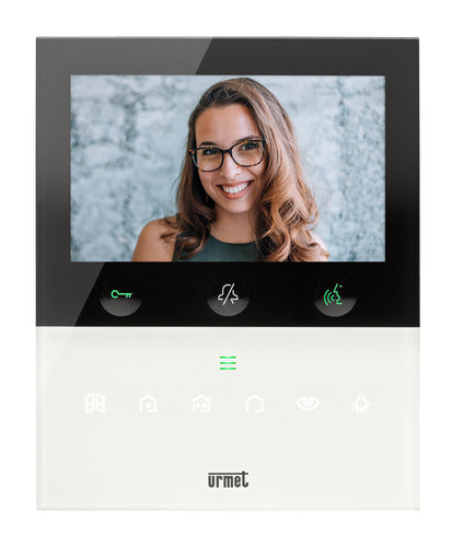 URMET 1760/16U VOG5W hands-free video door phone with Wi-Fi, white, 5” display, 2Voice system