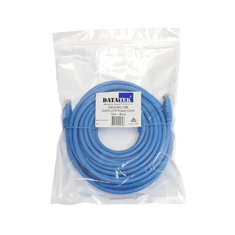 Datatek 06DC6PL10B 10 Metre CAT6 UTP Patch Lead