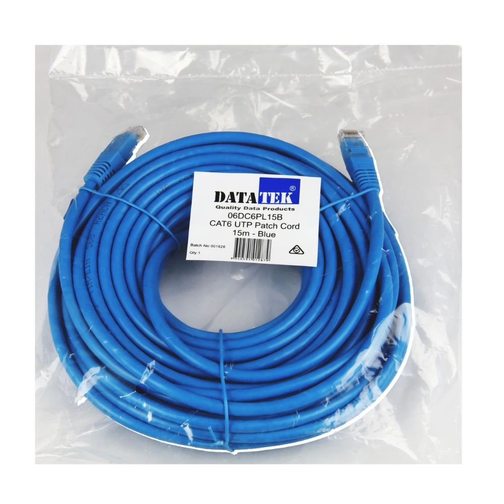 Datatek 06DC6PL15B 15 Metre CAT6 UTP Patch Lead