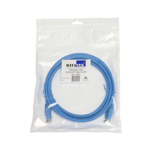 Datatek 06DC6PL2.0B 2 Metre CAT6 UTP Patch Lead