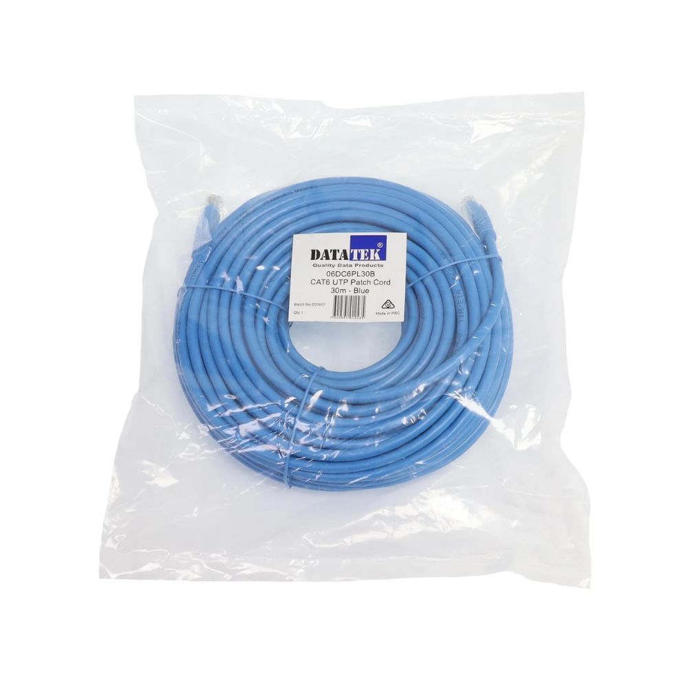 Datatek 06DC6PL30B 30 Metre CAT6 UTP Patch Lead