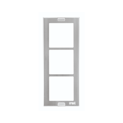 URMET 1148/63 Wall Wire Cover Trim with Wall Frame, 3 Modules, Sinthesi S2