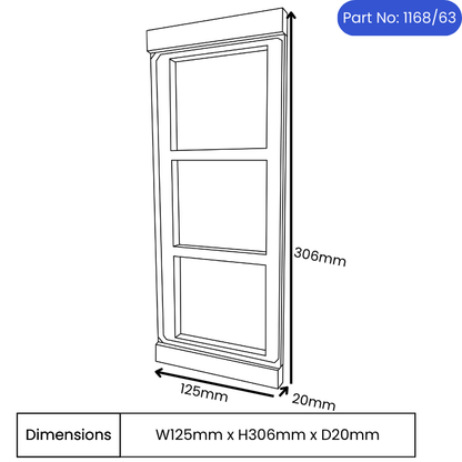 URMET 1168/63 Wall Frame, 3 MODULES, Flush Mount Alpha