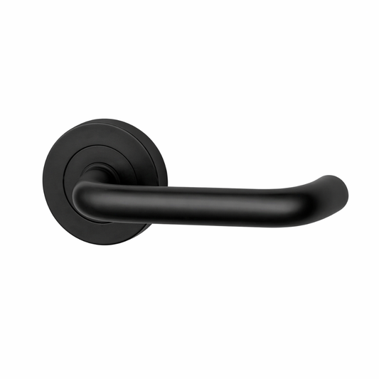 Lockwood 1220/1221/70PC Symphony 70 Lever on Round Rose Full Set - Black Polyester Powdercoat
