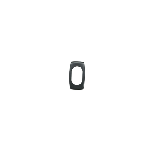 Lockwood 1336PC Brass Rectangular Escutcheon with Oval Cylinder Hole Black Polyester Powdercoat