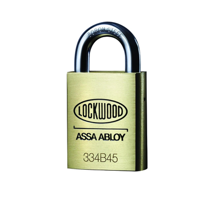 Lockwood 334B45/119/5KD 334B 45mm Brass Body Padlock 19mm Boron Steel 8.7mm Diameter Shackle - 5KD TP