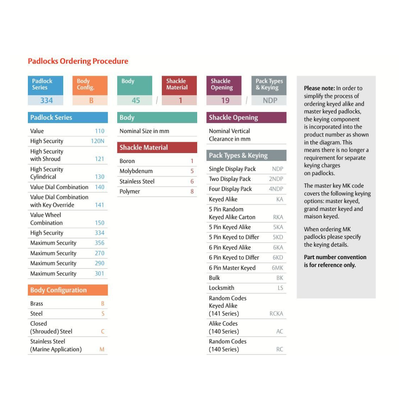 Lockwood 356M63/625/5KD 356M 63mm S/Steel Body Padlock D/Locking 25mm Stainless Steel 11mm Diameter Shackle - 5KD TP
