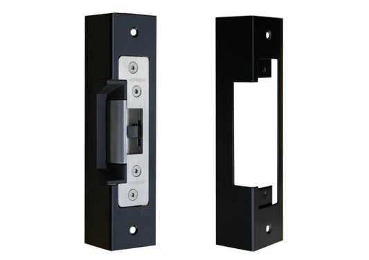 Mainline, MS-GESB-PW FES10 Elec. Strike Bracket Powdercoated Satin Blk