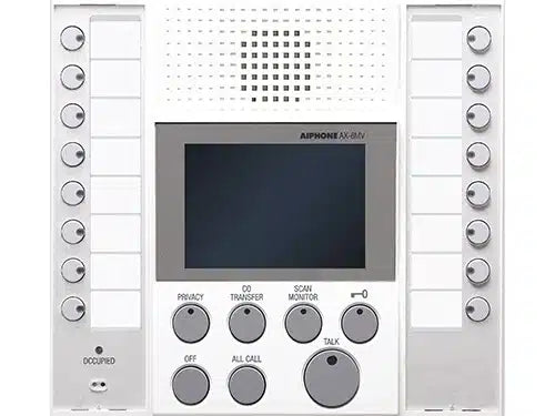 Aiphone AX-8MVW White Colour Video Master station. Up to 120 Doors and 8 Master Station