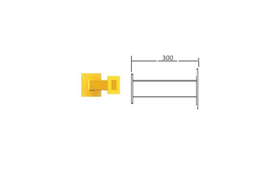 SEW300, 300m Long Square Wall Mount Yellow Powder Coated Finish