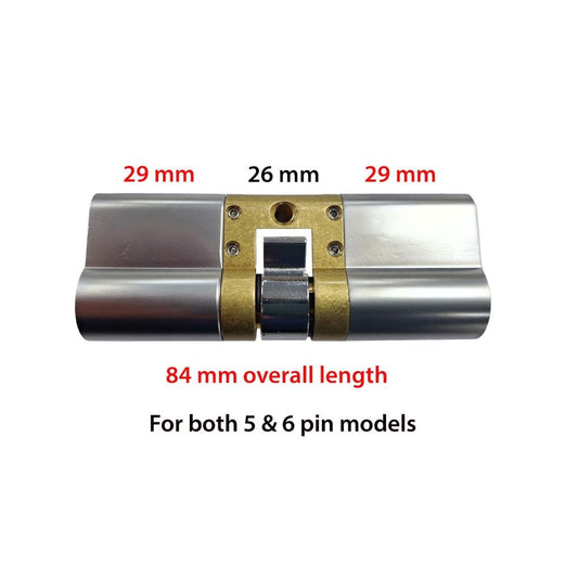 Brava Metro BR905551MOD5PSC 905551 Rekeyable Modular Fixed Cam Double Cylinder LW4 Profile KD Satin Chrome