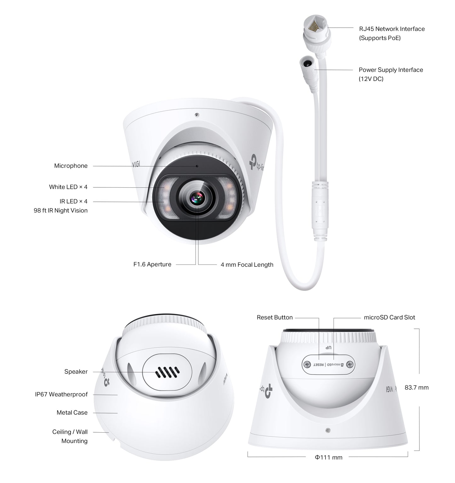 VIGI C455  5MP FULL-COLOUR & Active Deterrence Camera
