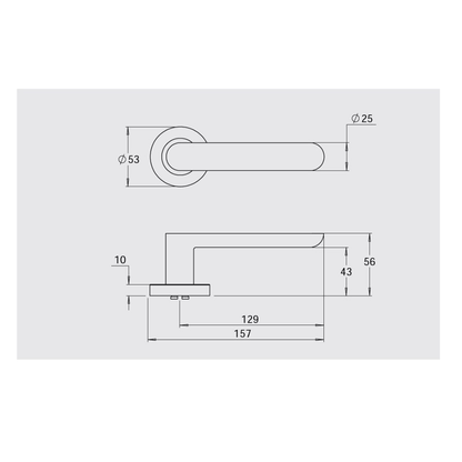 DK830017BLK Dormakaba Furniture Vision Round Rose Pair with 17 Lever Black