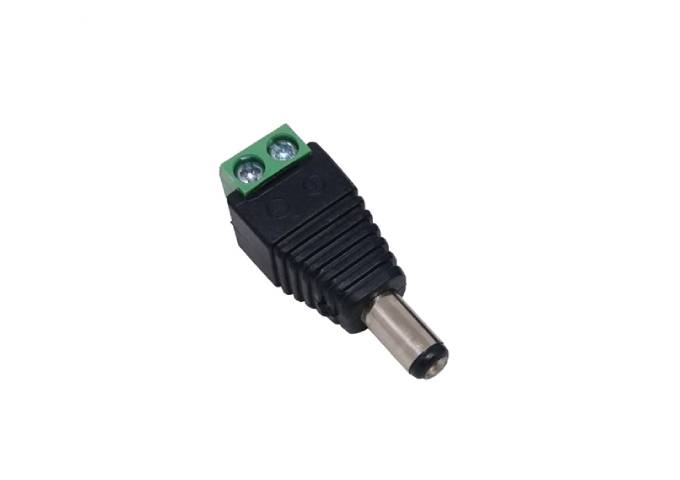 Male DC Jack, Plug-in Through To Screw Terminals