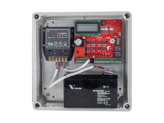 Elsema, Solar12 12 Volt Solar Kit for Double Gates with MPPT Solar Charger & 12.0Ah Backup Battery