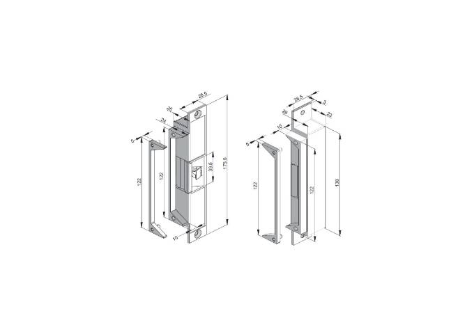 LOX, ES20 (ES200) Electric Strike, ES20 Series, High Security Electric Strikes - Australian Footprint