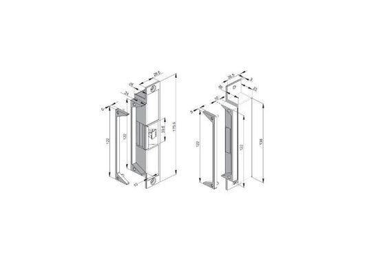 LOX, ES20 (ES200) Electric Strike, ES20 Series, High Security Electric Strikes - Australian Footprint