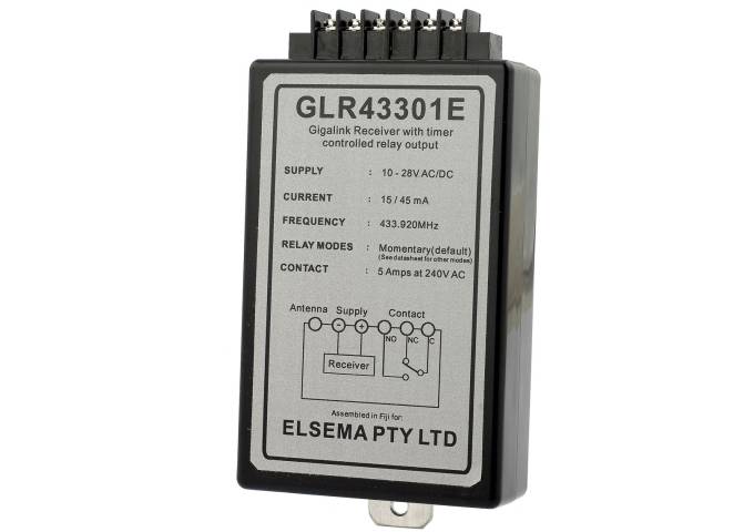 Elsema, GLR43301, 1 Ch Relay out RX 433MHz 11-28VAC/DC