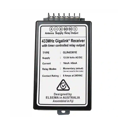 Elsema GLR43301E 1-Channel, 11-28 VAC/DC Supply Relay Output and Plastic Case