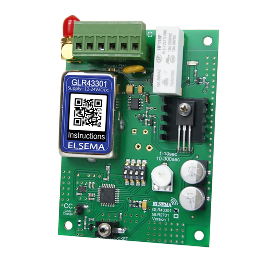 Elsema GLR43301E 1-Channel, 11-28 VAC/DC Supply Relay Output and Plastic Case