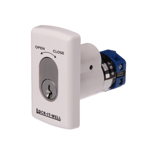 LIWOVAL3 Key Switch Oval 3 Spring Return and Key Out in Centre, On/Off/On