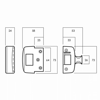 ASSA ABLOY 001-1K1SP, Double Cylinder Deadlatch