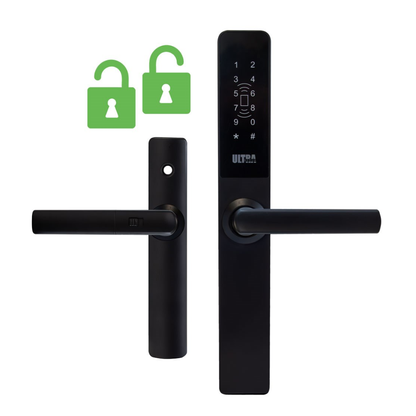 McGrath Locks MLULSDUBKWM Ultra-Secua Smart Lock with Dual Unlock Feature, Suits Common Screen Doors, IP66 Rating, Black Finish and supplied with Lock Body