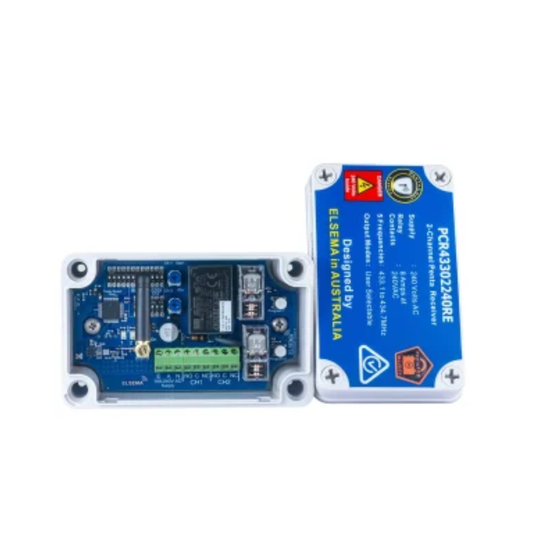 Elsema, PCR43302240RE 2 Channel, 433MHz Penta Receiver with Frequency Hopping