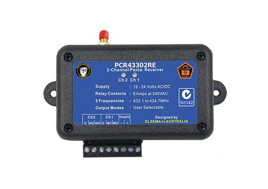 Elsema, PCR43302RE 1 & 2 Channel Receiver with Relay Outputs in IP66 Case