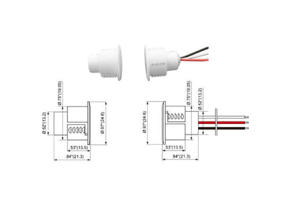 Aleph, BR-1021C-White 3/4" Diameter