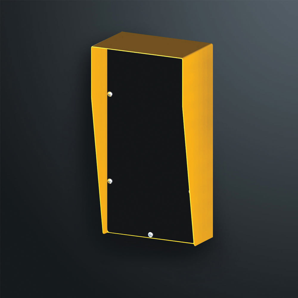 Security Design SERH3618, 360X180 Mounting Plate with Rain Hood Yellow Powdercoat Finish