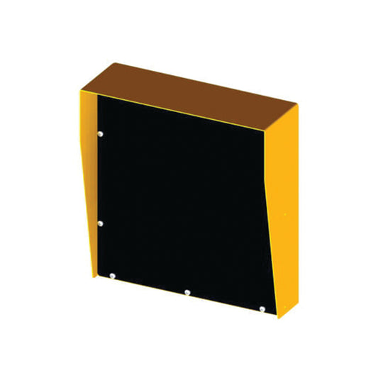 Security Design SERH3634, 360X400 Mounting Plate with Rain Hood Yellow Powdercoat Finish